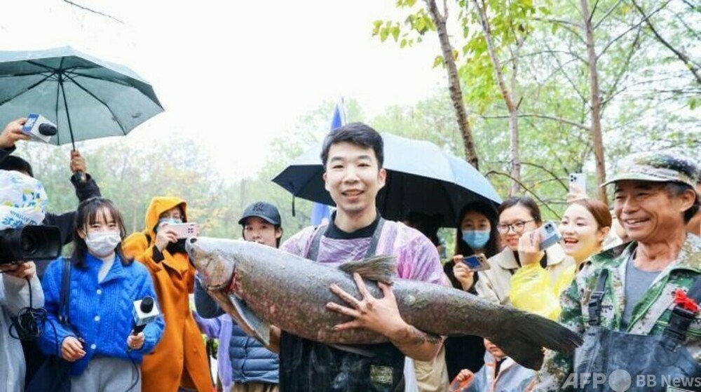 杭州西渓「干塘節」が開幕 23キロの「西渓魚王」登場