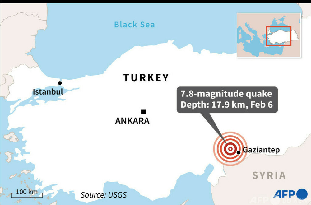 トルコ南部でM7.8の地震 建物倒壊か