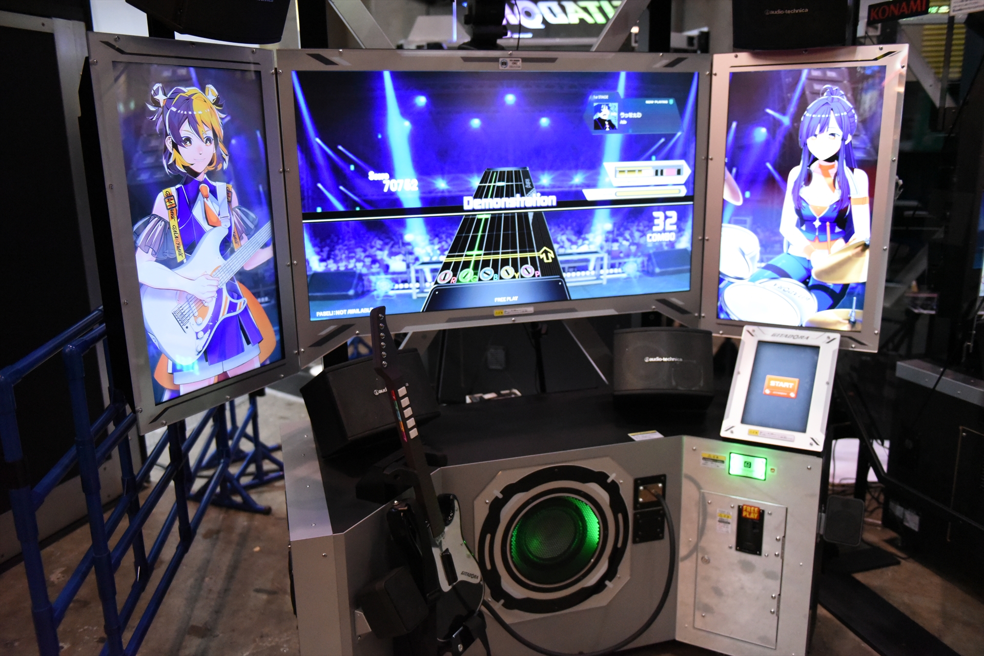 「GITADORA」の「-ARENA MODEL-」では，璃音と響香とのセッションを楽しめる。あらゆる面で強化された新筐体を紹介［AEPO2024］