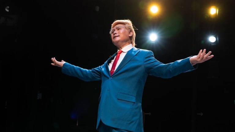 トランプ米大統領が題材の広東オペラ、中国の伝統芸能に新風