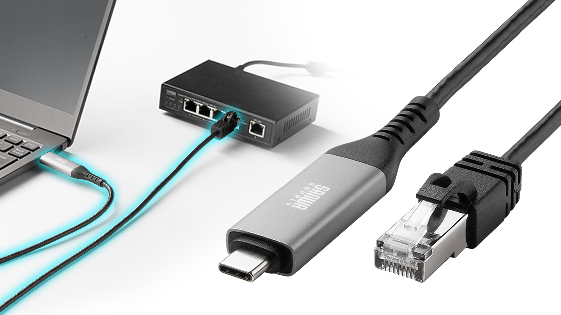 USB Type-Cポートと有線LANポートを直接つなげるケーブルが登場、Nintendo Switchやスマホの高速安定インターネット環境をケーブル1本で実現できる