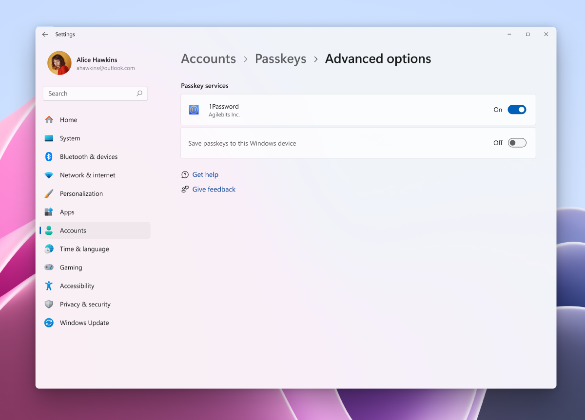 Windows 11プレビュー版、1Passwordと連携しパスキー対応