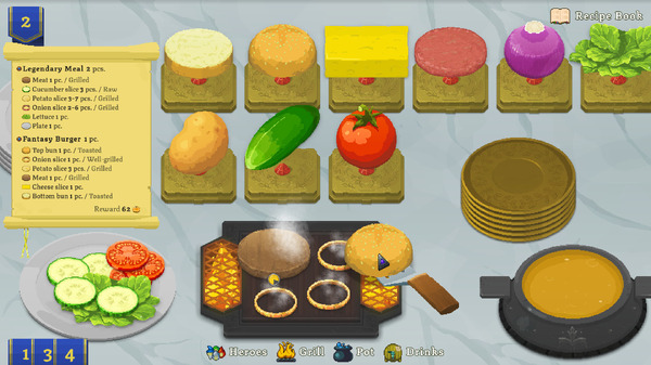 ドラゴンや騎士にハンバーガーを食べさせるファンタジーお料理シム『Fantasy Burger』発表！“圧倒的に好評”の宇宙ハンバーガーシム続編
