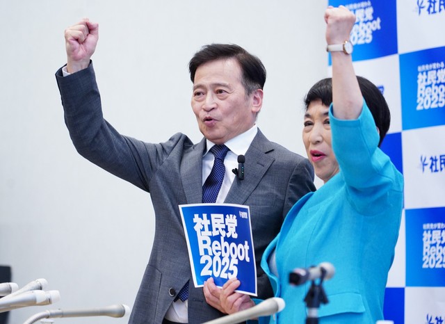 社民党から参院選出馬のラサール石井氏「なくなってはいけない党」と力説