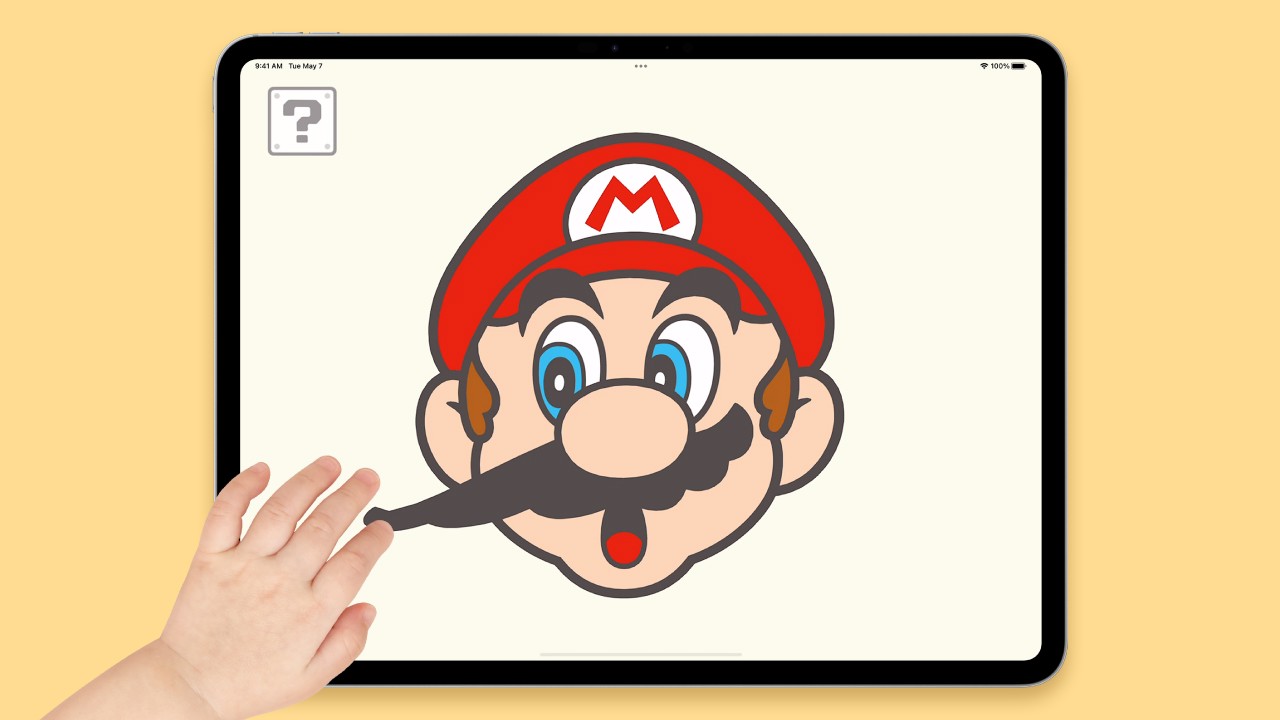 「かおマリオ」本日より配信開始！ マリオのかおを触って遊ぶアプリ
