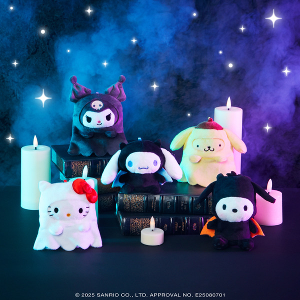 「サンリオ」シナモロール、ハローキティたちが黒基調の衣装でBlackハロウィン！ おばけやデビルにも変身!?【Happyくじ】
