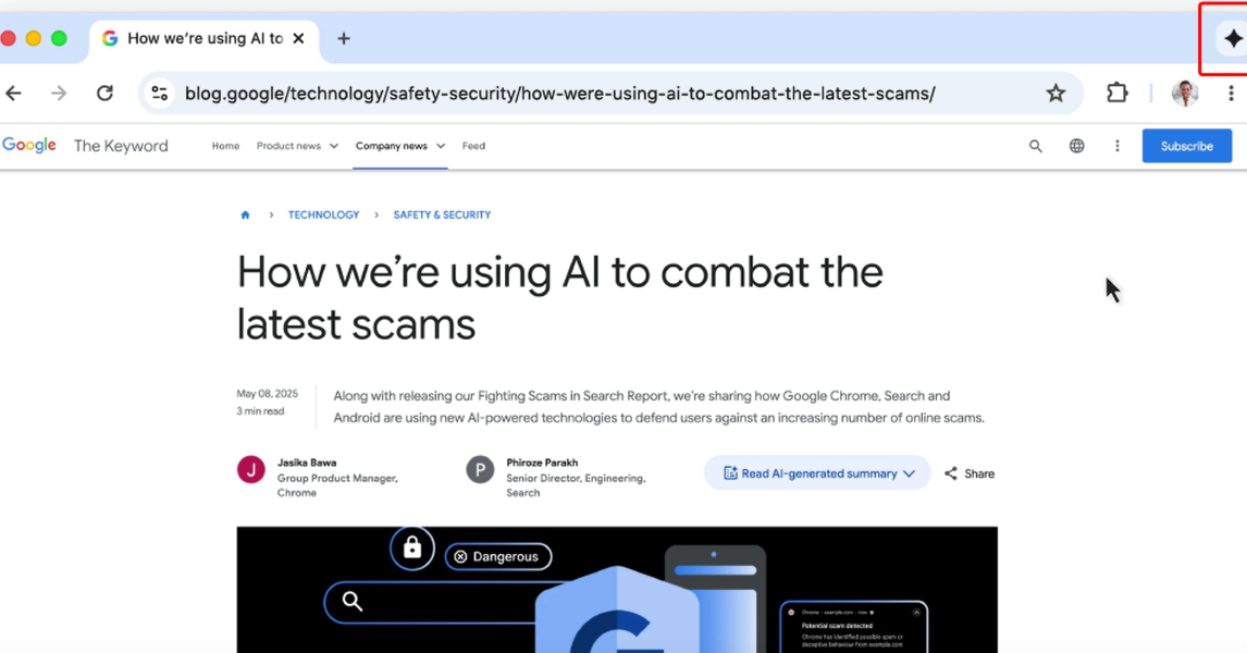 [ITmedia News] Google、ChromeにGeminiボタンを追加し、AIブラウザに