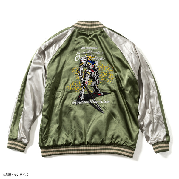 「ガンダム 鉄血のオルフェンズ」ガンダム・バルバトスを大胆に刺繍デザイン！リバーシブル仕様のスカジャン登場