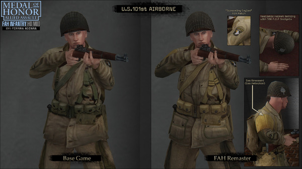 名作ミリタリーFPS『Medal of Honor: Allied Assault』の歩兵テクスチャを高解像度化するMod登場！