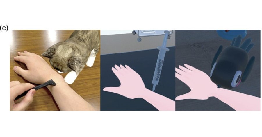 [ITmedia News] 現実の痛みを「猫のひっかき」に“錯覚させる”と痛さ軽減　痛みの発生源を書き換えるVR技術　電通大が発表