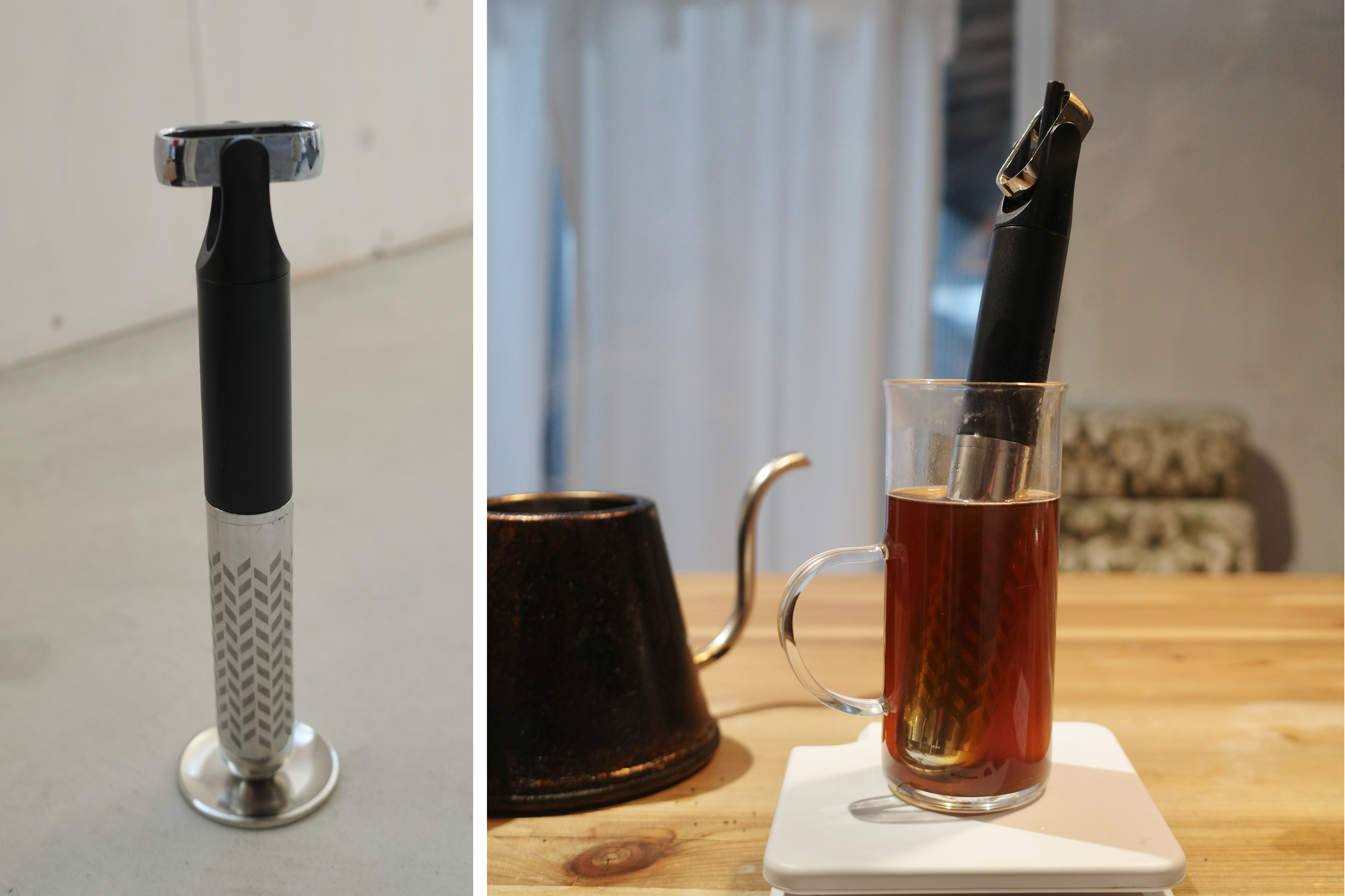 急須もドリッパーも置かない選択。スリムで自立する超軽量ドリンクプレスを日常で使ってみた