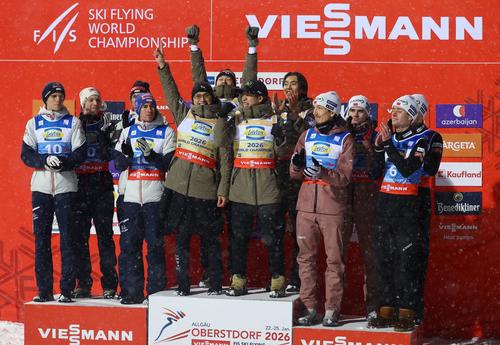 【ジャンプ】日本が小林陵侑、内藤智文、中村直幹、二階堂蓮で団体初優勝　これまでの最高は5位