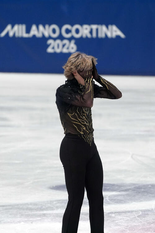 【フィギュア】マリニンが練習用リンクに登場　失意のフリーから中１日…引き締まった表情で滑り確認