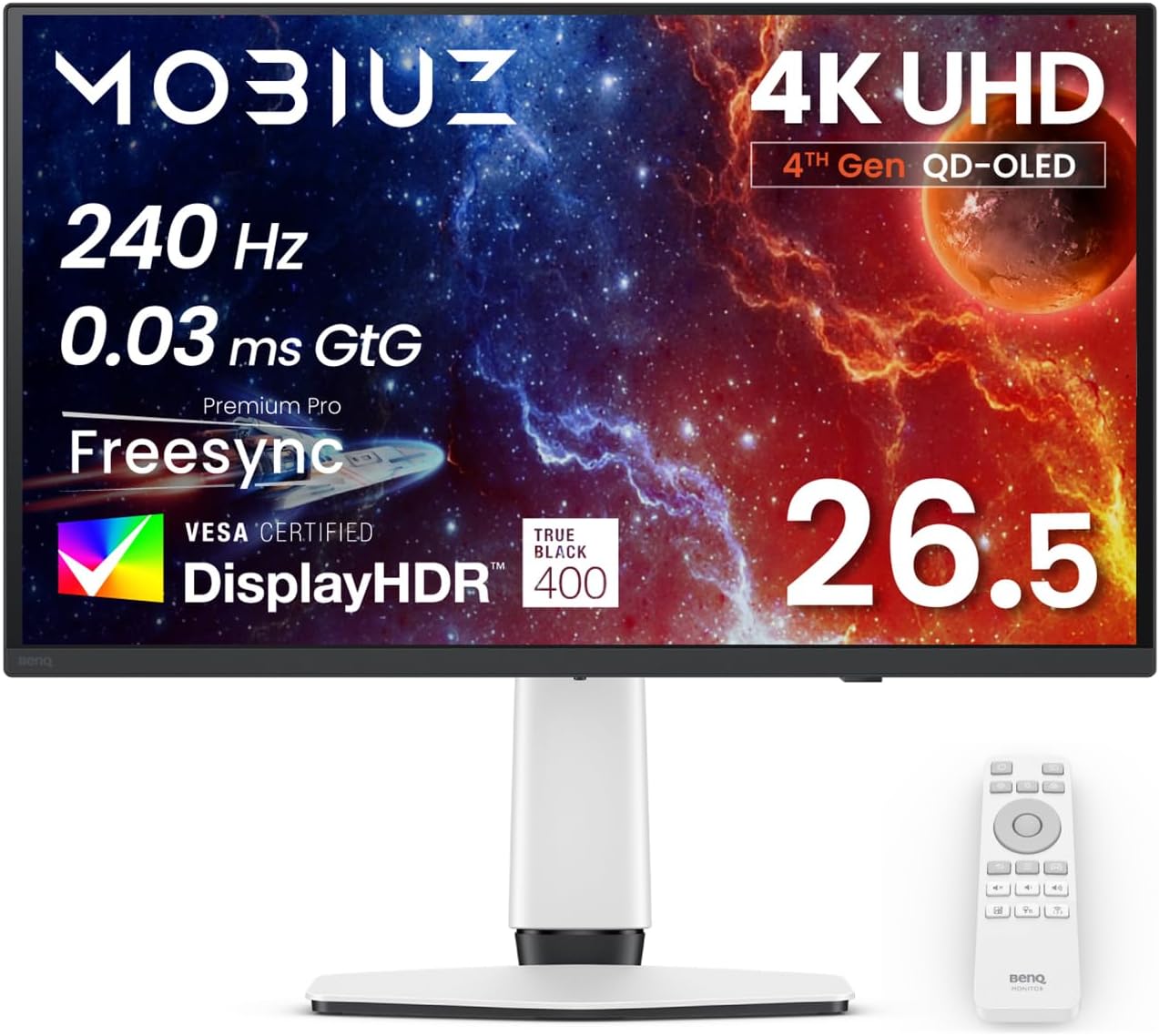 【Amazonセール】BenQのゲーミングモニター「MOBIUZ」がお買い得価格で登場！ 240Hz対応4K UHDモデル「EX271UZ」などラインナップ【新生活セールFinal2026】