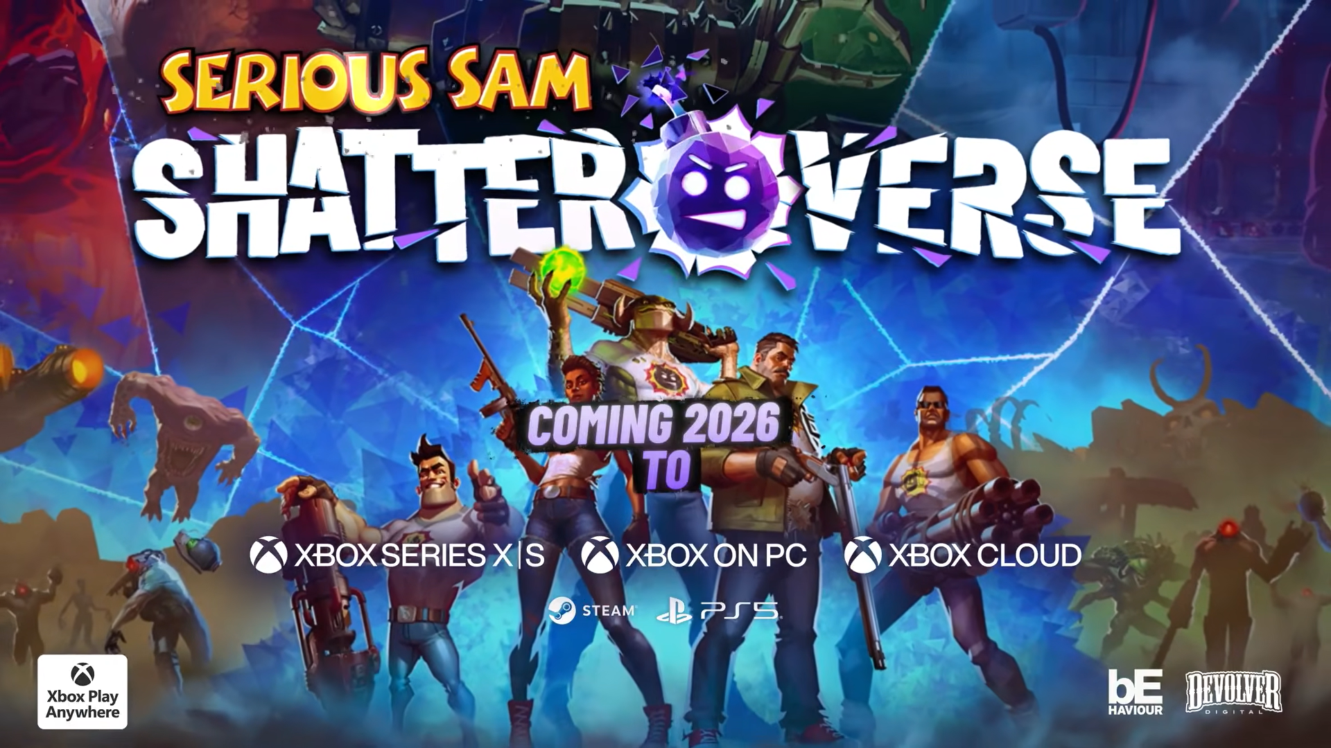 「Serious Sam」シリーズ最新作「Serious Sam: Shatterverse」が2026年に発売決定。5人の“サム”が並行世界から集結