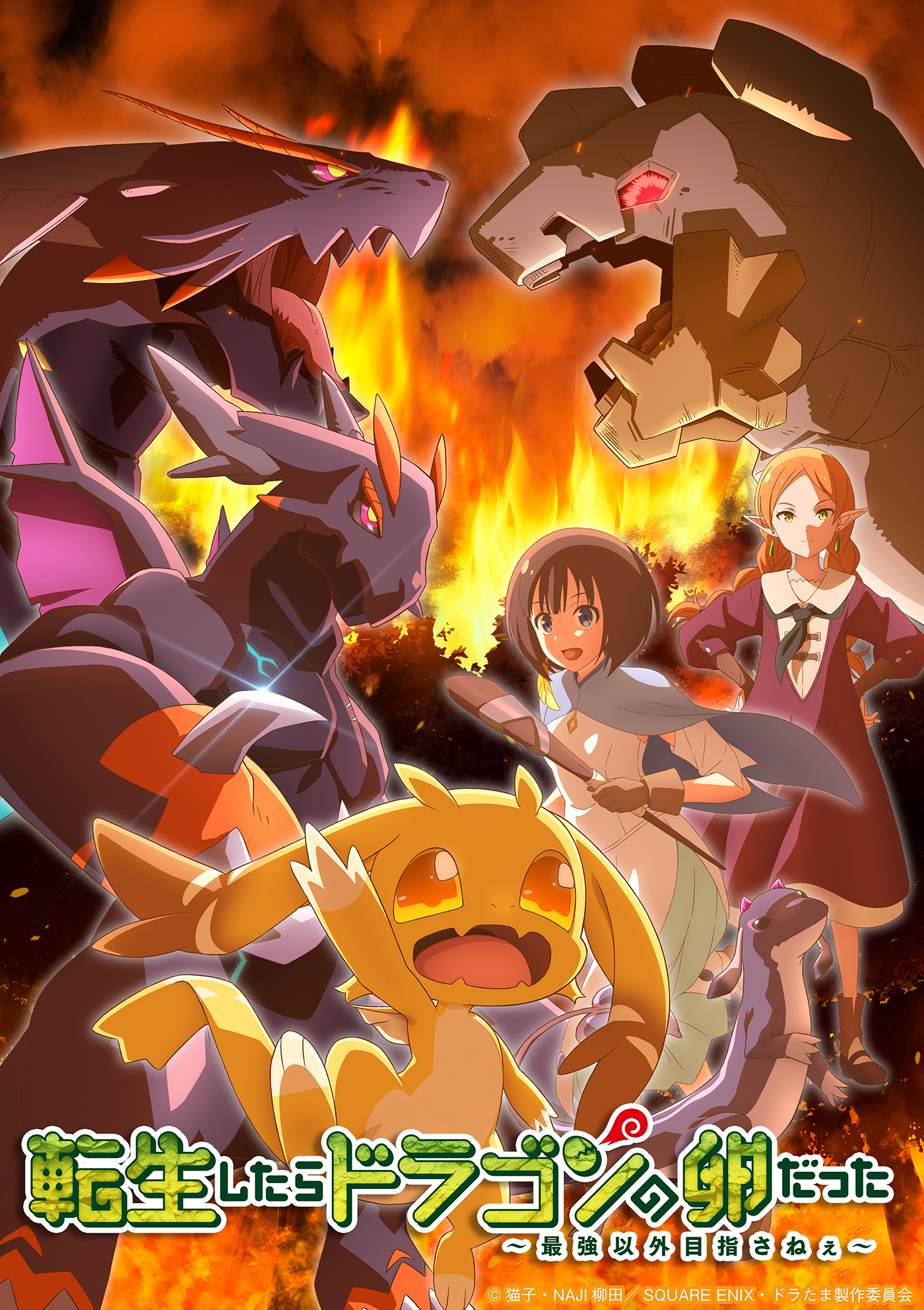 TVアニメ『転生したらドラゴンの卵だった～最強以外目指さねぇ～』キービジュアル第2弾（厄病竜大決戦ver）公開