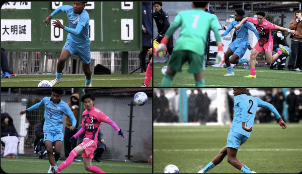 【写真特集】[新人戦]対人守備の強さ、攻め上がり、クロスも注目。山梨学院の強力右SB藤井(6枚)