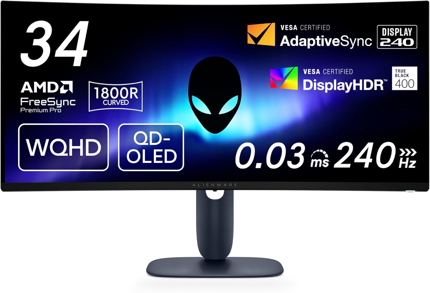 【Amazonセール】Dellの大画面34インチQD-OLEDモニター「Alienware AW3425DW」などがお買い得！【新生活セールFinal2026】
