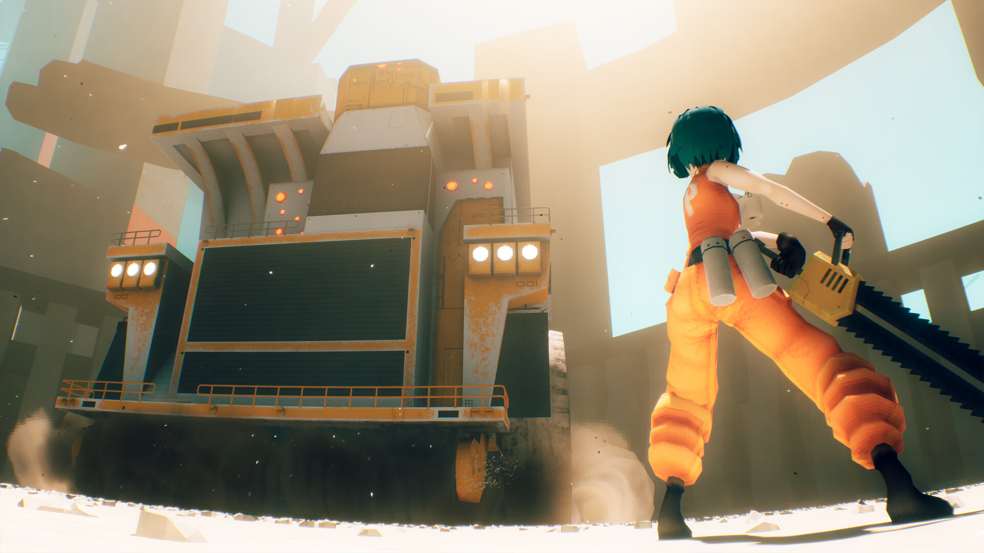 チェーンソーを手にした少女が巨大重機に挑む。「MOTORSLICE」，5月5日にリリース決定