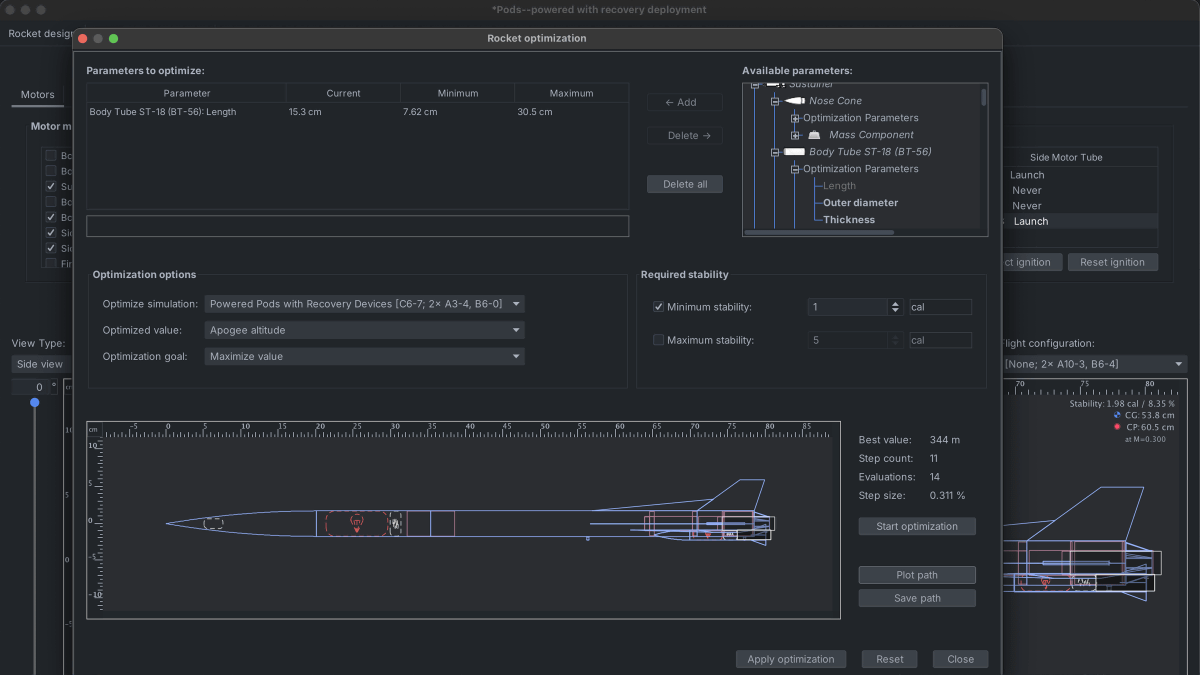 ロケット自作に役立つ無料シミュレーター「OpenRocket Simulator」