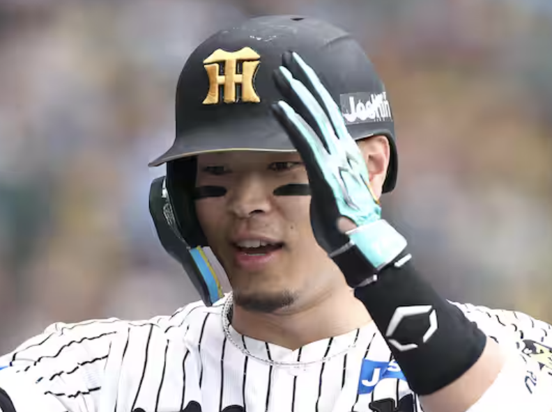 佐藤輝明(神).382(89-34) 6本 23打点 出塁率.447 OPS1.211
