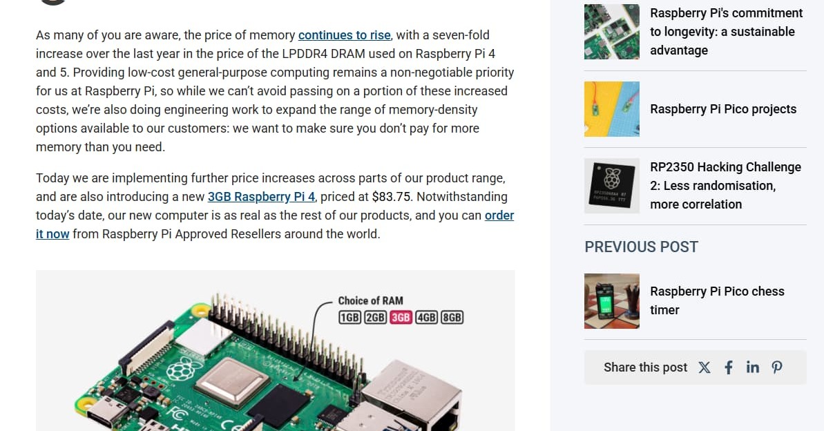 [ITmedia PC USER] メモリ高騰でRaspberry Piが再値上げ／Adobe CCがユーザーに無断でhostsファイルを書き換え？