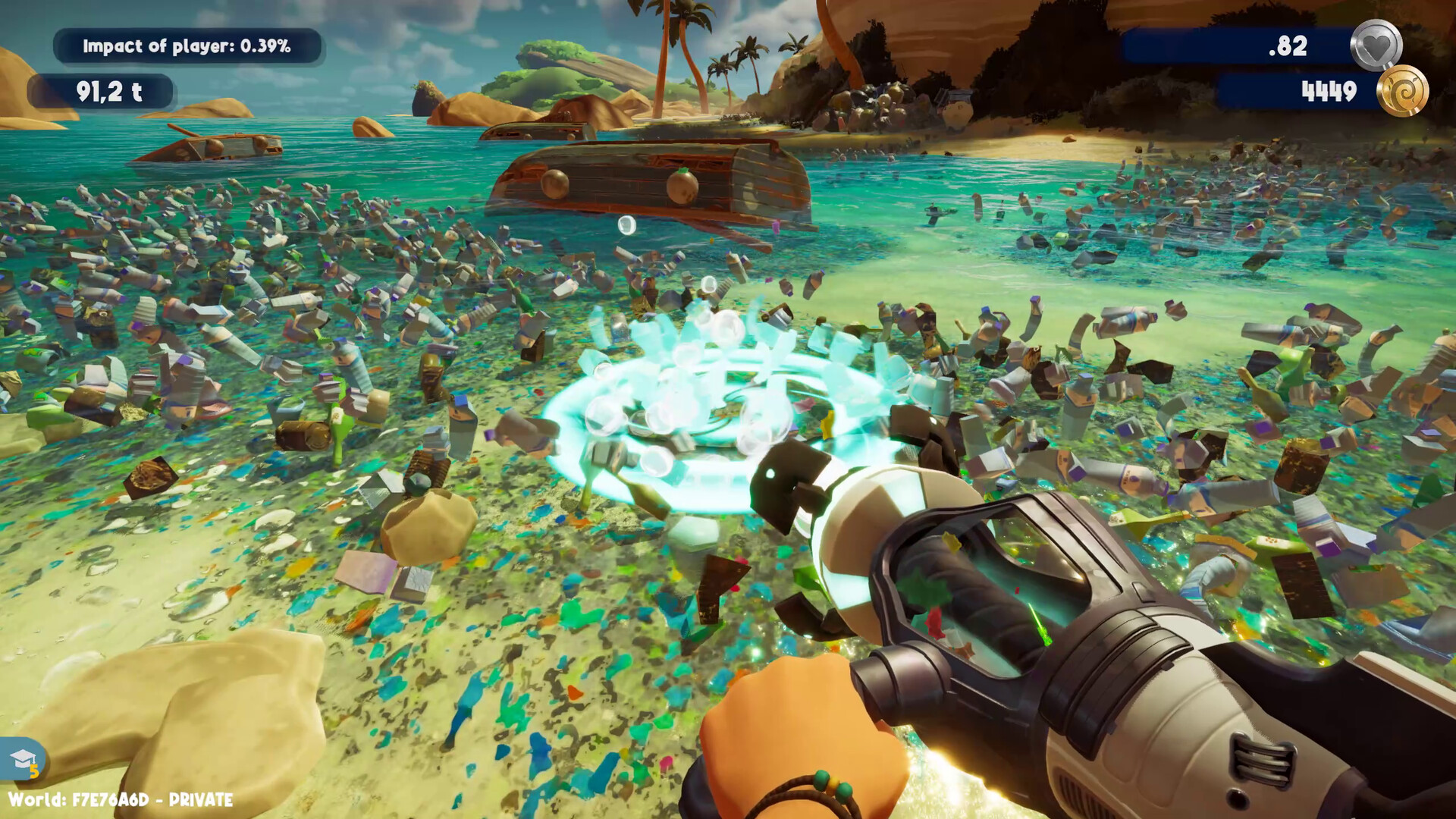 最大25人で協力して汚染された環境を探索し，環境を再建させよう。「Clean Up Earth」，本日リリース