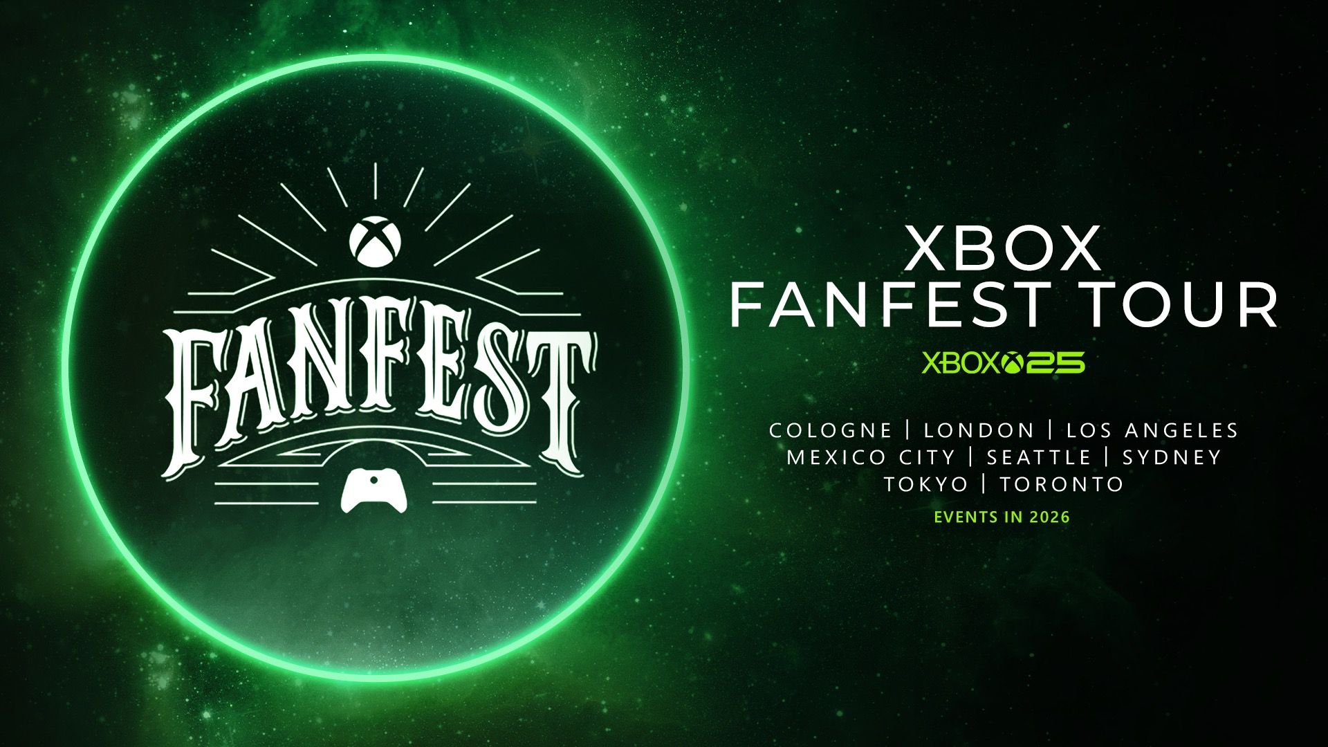 Xboxシリーズの25周年を祝う「Xbox FanFest」，日本を含む各国での“ワールドツアー”を開催。参加方法や具体的な内容は追って発表予定