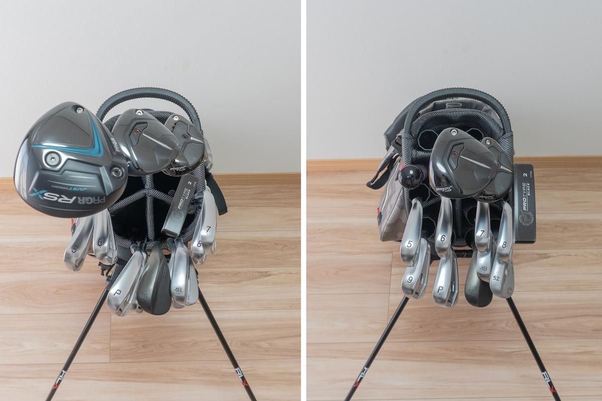 絡まる、傷つくを防ぐ。クラブに個室を与えたら美しく、ストレスの無いゴルフバッグになりました