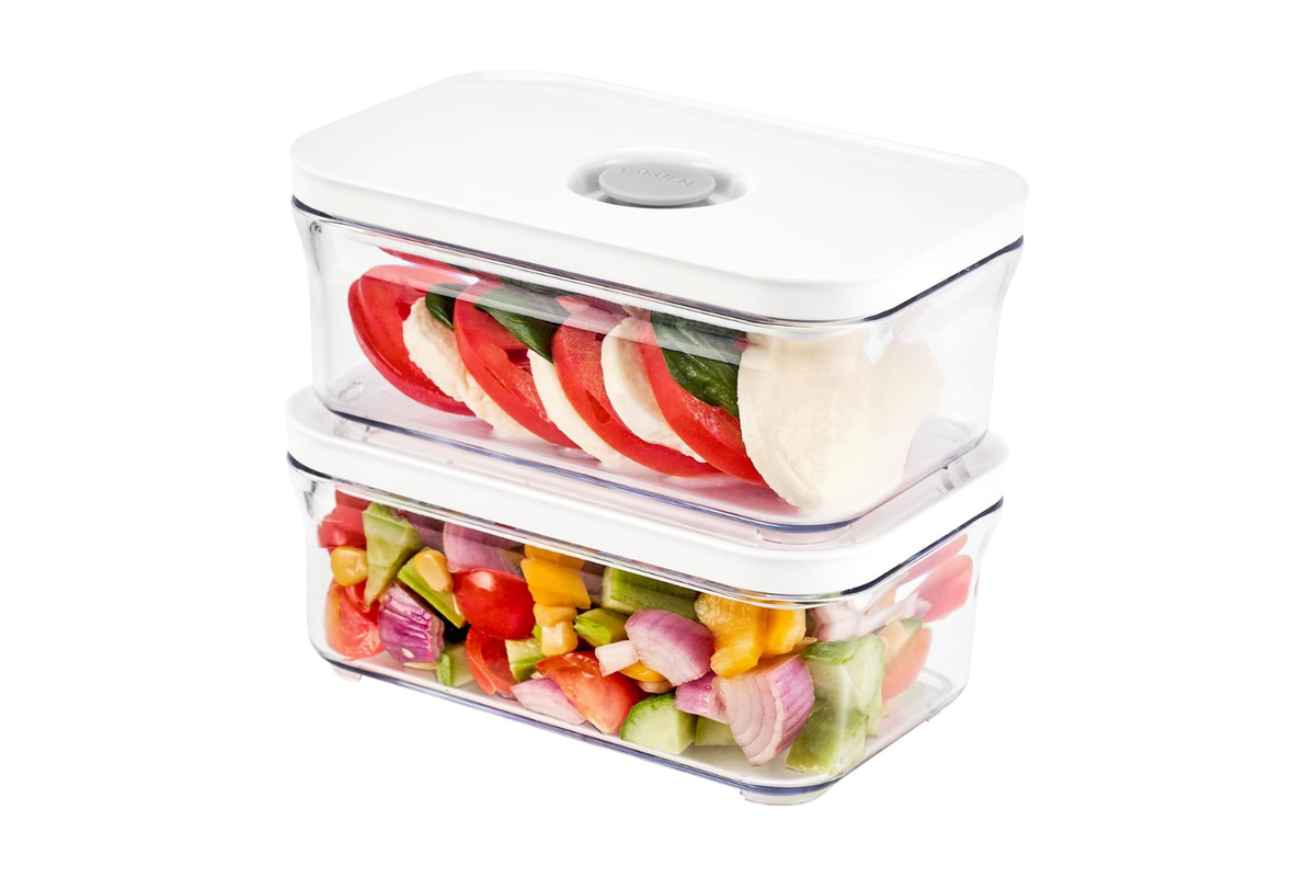 重ねてスッキリ、鮮度もキープ。食材ロスを防ぐVAKUENの真空容器が20%オフ