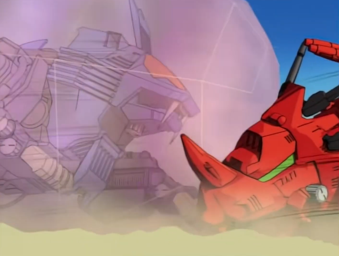 【朗報】アニメ版ゾイドのシールドライガーのEシールド、ビームと実弾に両対応で体当たりに使用可能と便利過ぎる（画像あり）