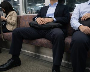 満員電車の座席に大股開きで座っていた男性→突然「足を閉じた」ワケ