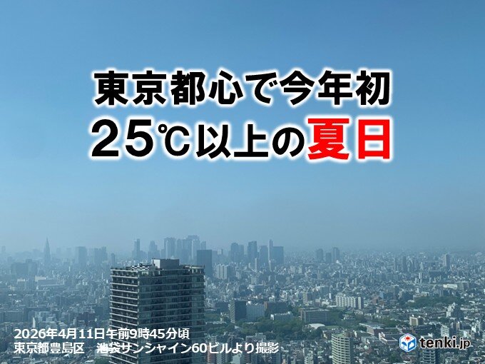 夏日ずれ込むのは4年ぶり 東京都心で今年初の25℃超…急な暑さに注意