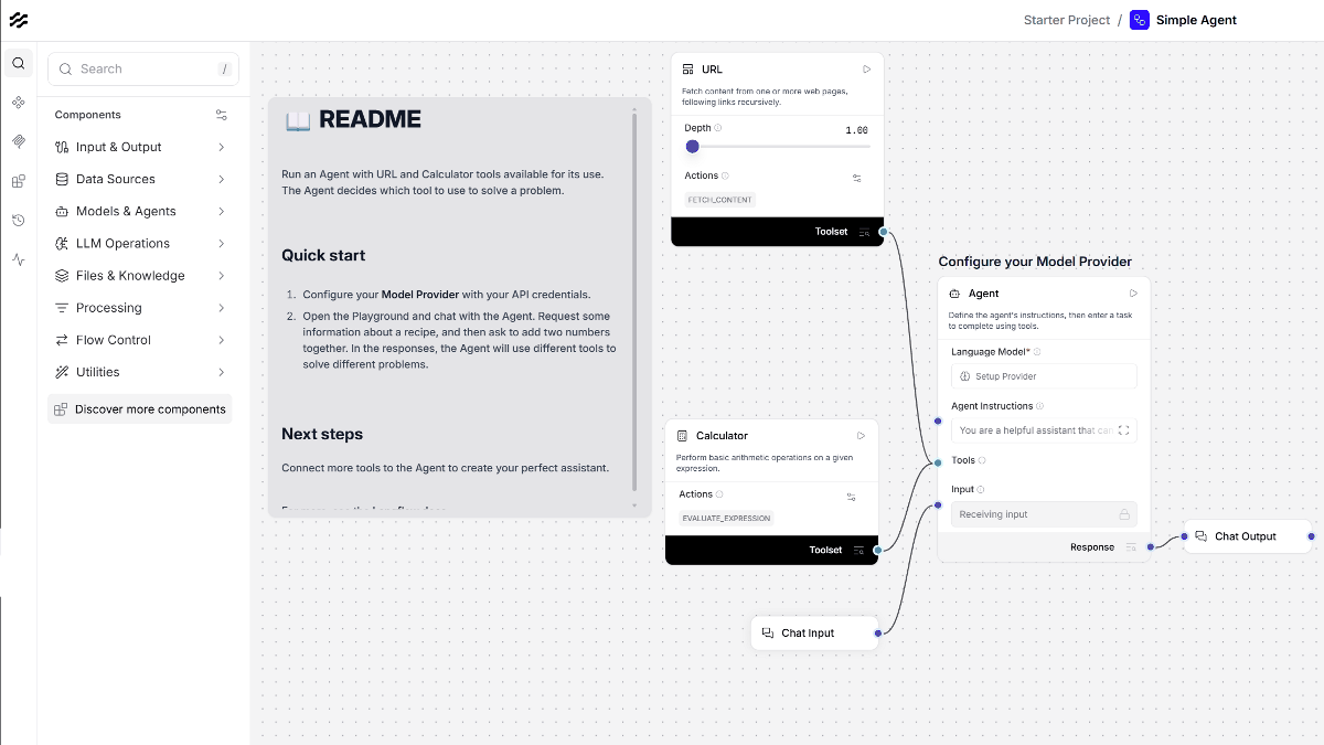 無料でプログラミングの専門知識がなくてもAIエージェントやワークフローを作成できるローコードプラットフォーム「Langflow」