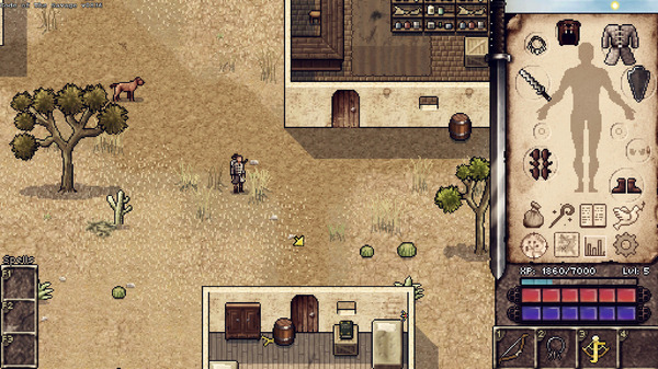 2018年頃から開発中の2DオープンワールドRPG『Code of The Savage』日本語対応が決定。『ウルティマ』などの古典的RPGにインスパイア