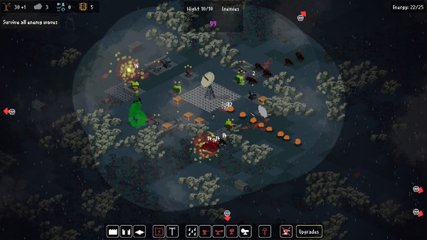 昼間は素材を集めて夜の襲撃に備える拠点防衛サバイバル『Signal Zone』リリース！ミニマルなグラフィックが魅力的