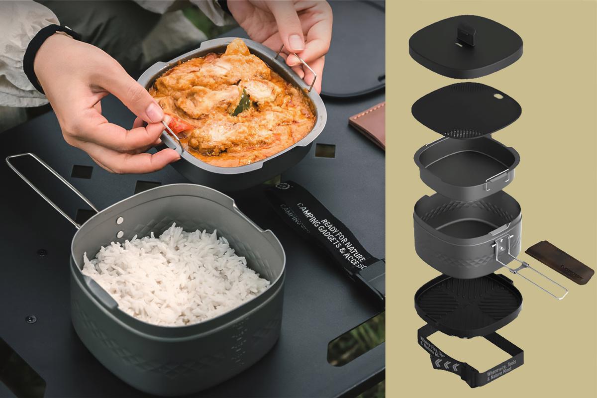 鍋・蒸し器・グリル・まな板が1つに。キャンプシーズンに向けて万能クッカーはいかが？