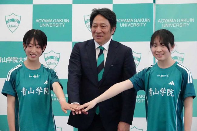 青山学院大学女子駅伝チーム 人気ドーナツ店「I’m donut?」広告掲示される