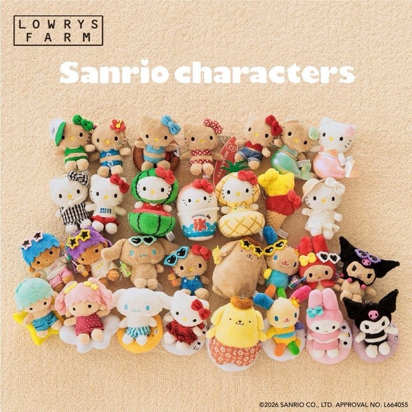 「サンリオ」夏先取り！ポムポムプリンやシナモロールの日焼け水着にギュン☆ 「LOWRYS FARM」コラボで全13 アイテム