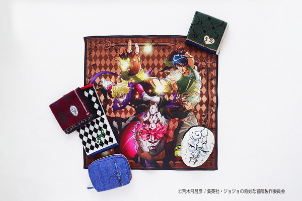 「ジョジョ」1～3部の雑貨がオンライン販売！花京院が渡した「果し状」モチーフのハンカチ、石仮面やイギーのポーチなど