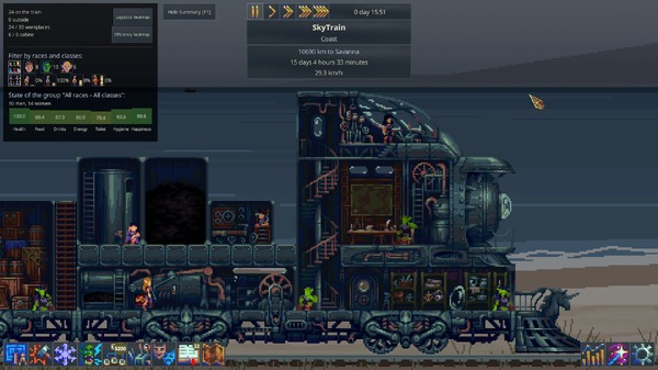数千人が暮らす超巨大列車を作るコロニーシム『Steel Artery: Train City Builder』リリース！人間、エルフ、オークなどが暮らす列車都市を導こう