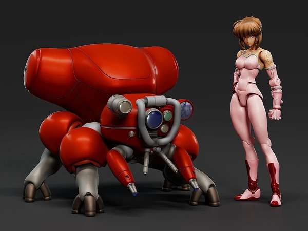コミックス版「攻殻機動隊」が“手のひらサイズ”でプラモ化！草薙素子、バトーがフチコマと一緒にたたずむ―クリアパーツの光学迷彩バージョンも