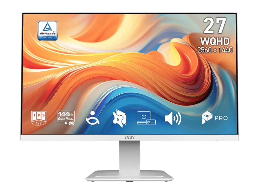MSI、スマホが置ける144Hz/WQHD対応27型ビジネスモニター
