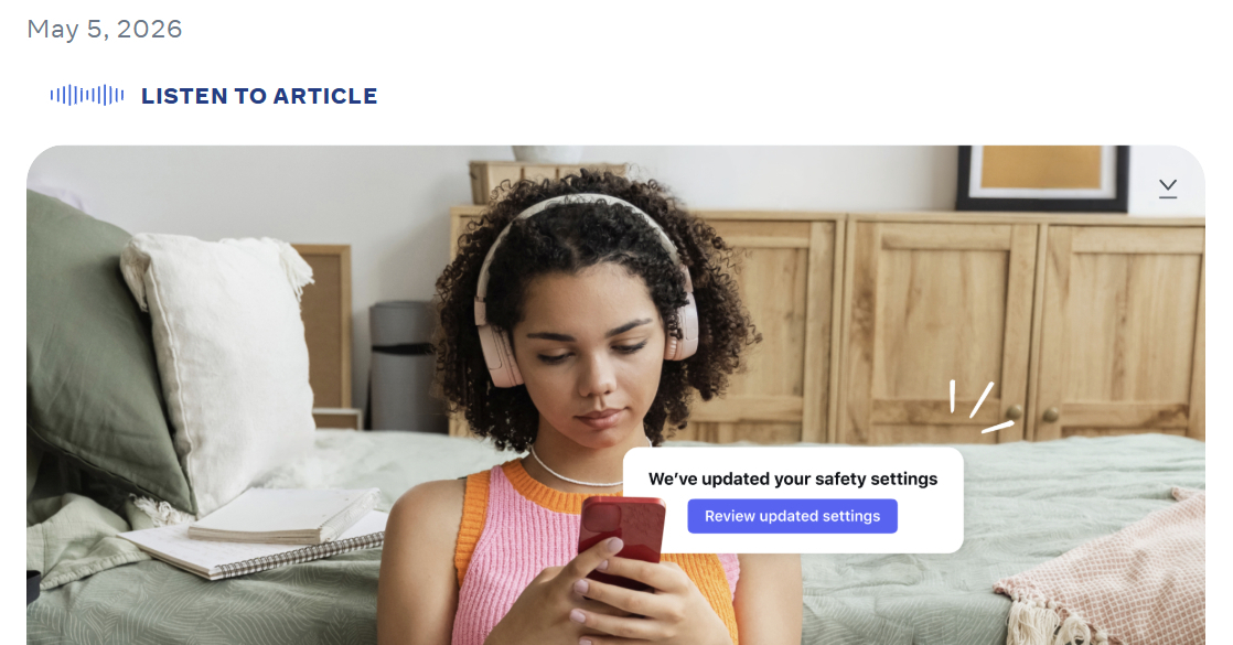 [ITmedia News] Meta、AIで13歳未満を自動検出　InstagramとFacebookで導入拡大