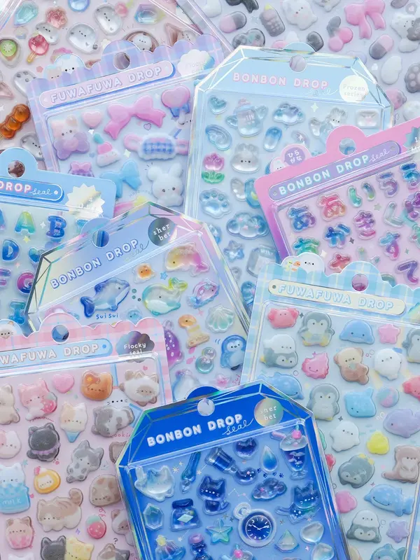 「ボンボンドロップシール」オリジナルシリーズが今週から順次再販！シャーベット、フワフワ、文字デザインなど全10柄