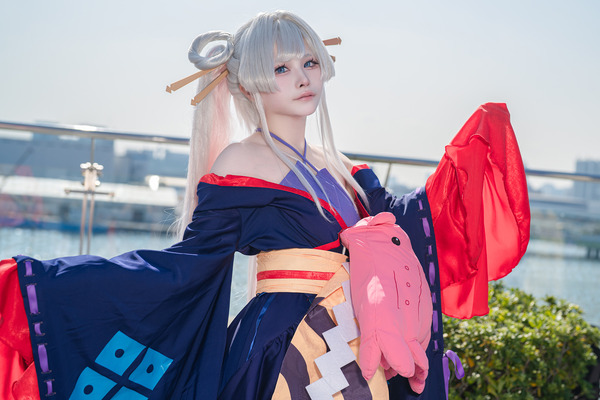 【コスプレ】透き通るような肌に神秘的な雰囲気が美しすぎる！「超かぐや姫！」月見ヤチヨの和服×美脚に見惚れてしまった【写真9枚】