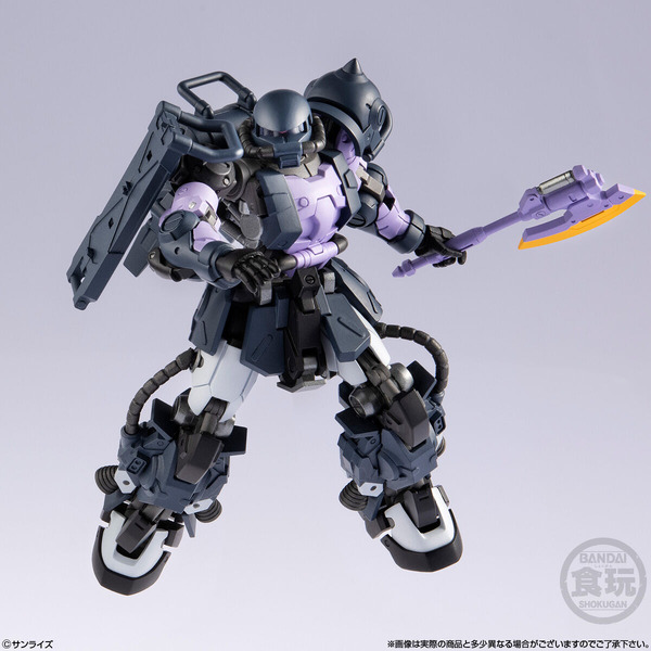 ルウム戦役で大活躍した黒い三連星仕様の「高機動型ザクII」が可動フィギュアになって登場！ 躍動感あふれるポージングがたまらない