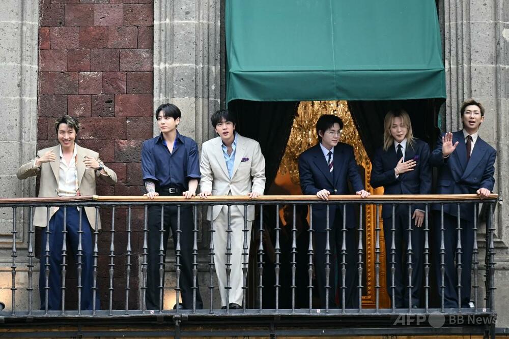 BTS、メキシコ大統領と面会 大統領府周辺には5万人のファン