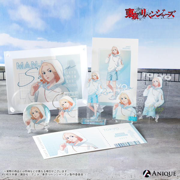 「東リベ」マイキー、千冬、灰谷兄弟ら描き下ろし！ ポップアップが渋谷にて開催♪ 白×水色の涼しげな衣装が◎