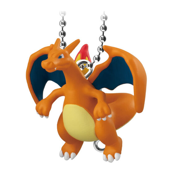 「ポケモン」のガシャポン「つまんでつなげてマスコット」第15弾が6月第4週に発売ヒトカゲとゴンベ、それぞれの進化形を含めた5種のボールチェーン&カニカンVer.が登場